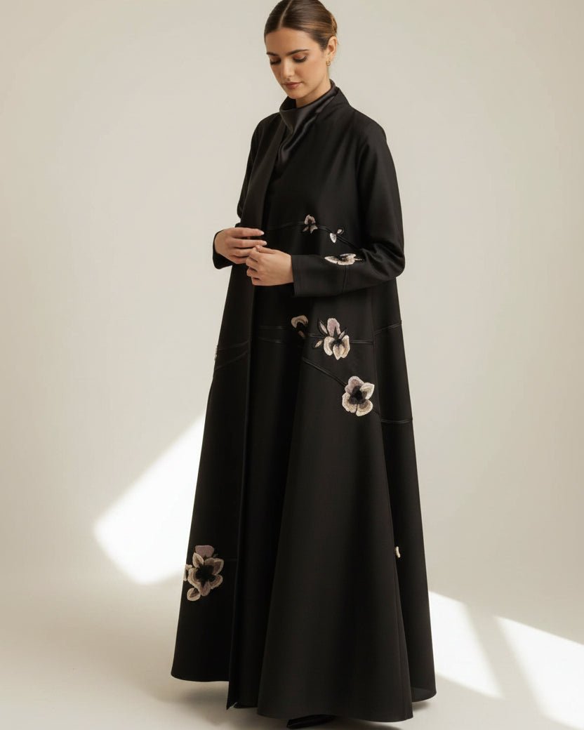 G245-BLK ABAYA - GUL - MIRA Y MANO