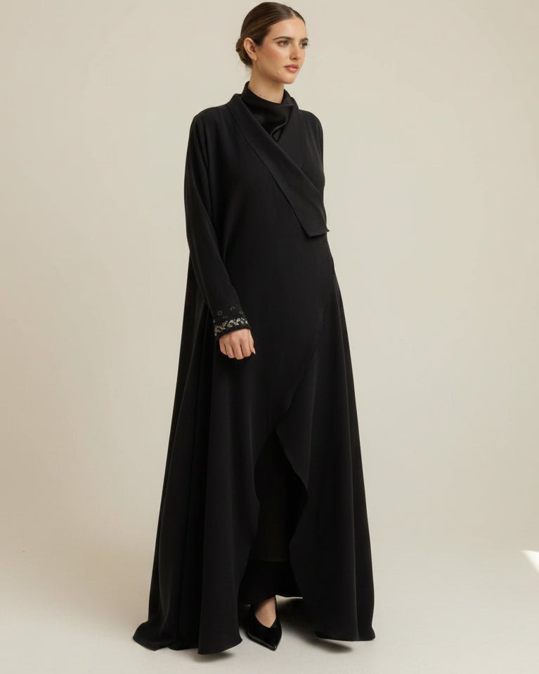 G247-BLK ABAYA - GUL - MIRA Y MANO