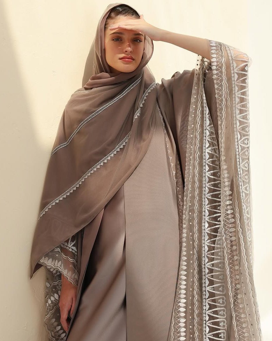 SCARF G222-M - Mocha Chiffon Scarf - GUL - MIRA Y MANO
