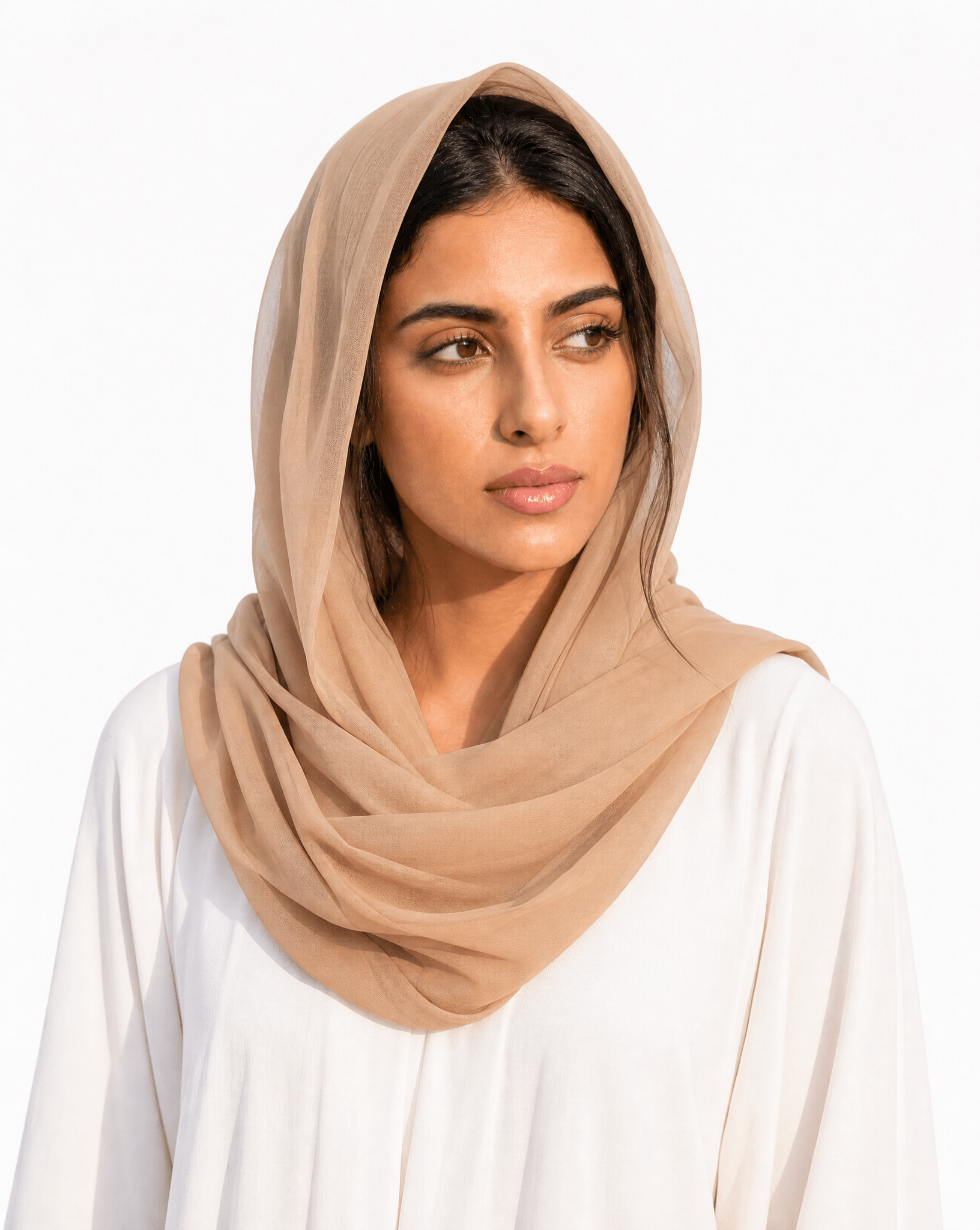 VOILE SCARF APRICOTE - HAALINC. - MIRA Y MANO
