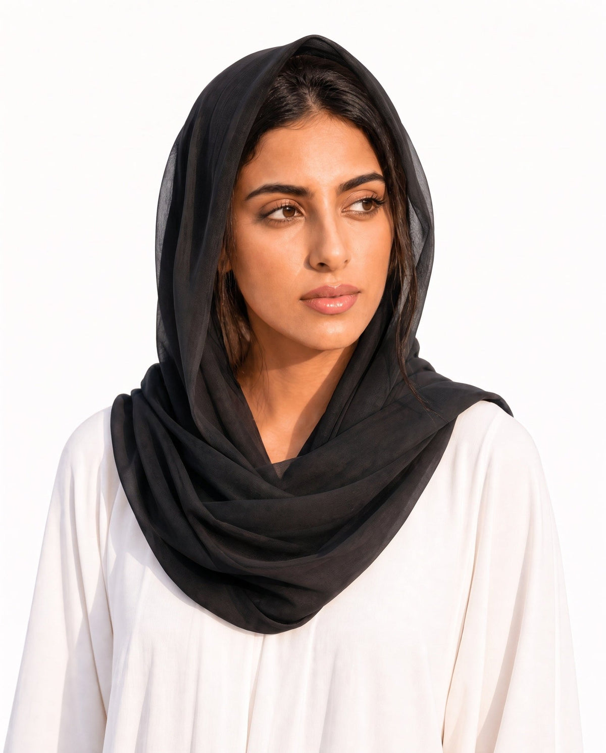 VOILE SCARF BLACK - MIRA Y MANO