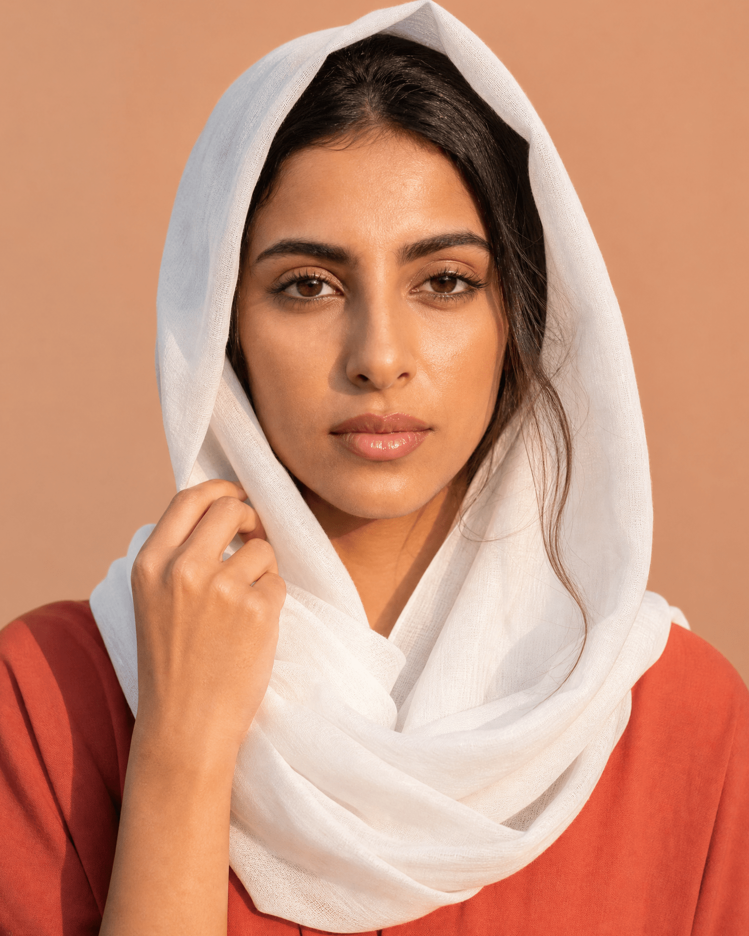 VOILE SCARF WHITE - HAALINC. - MIRA Y MANO