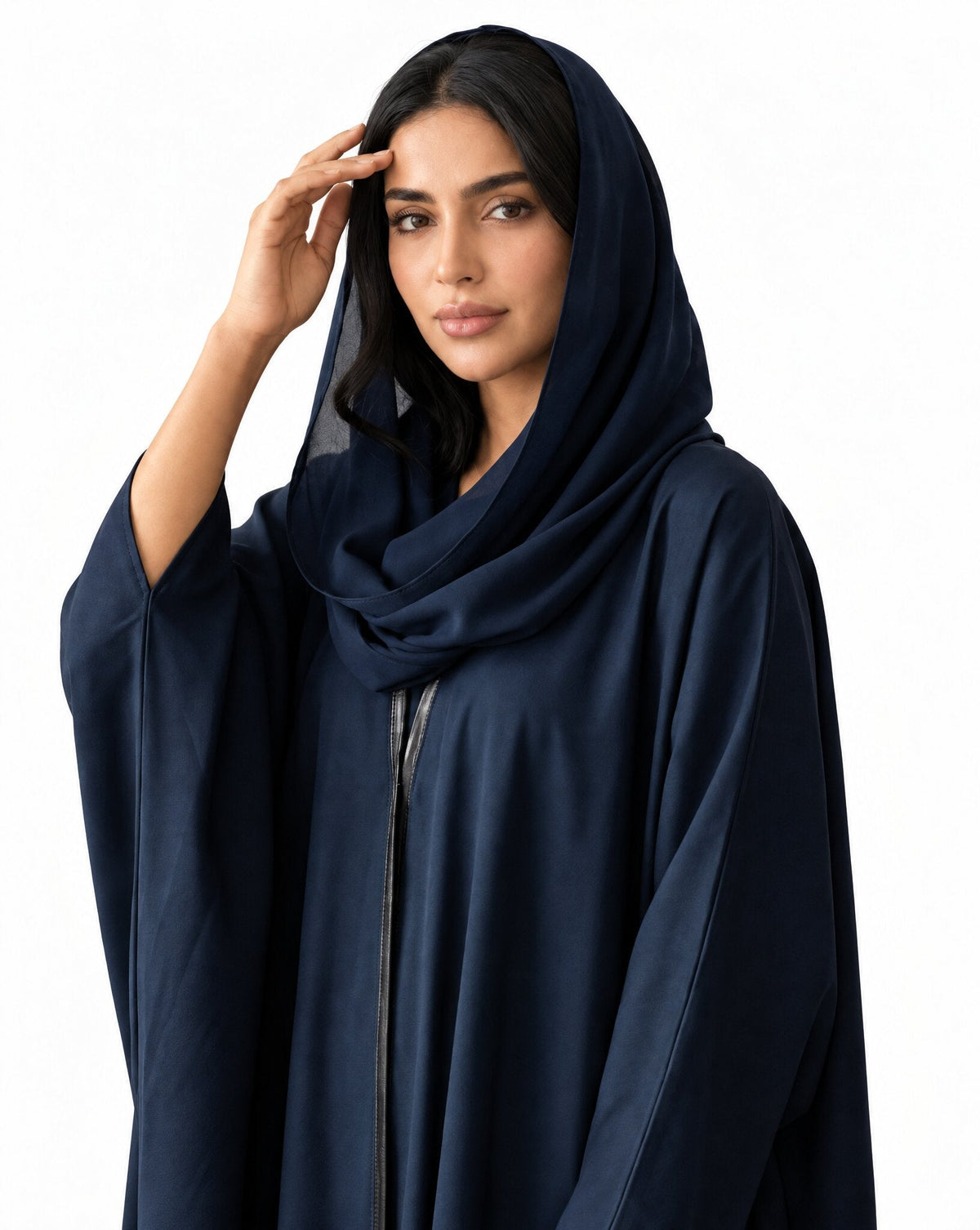 Voile Snood Blue Black – Midnight Blue Voile Scarf - MIRA Y MANO