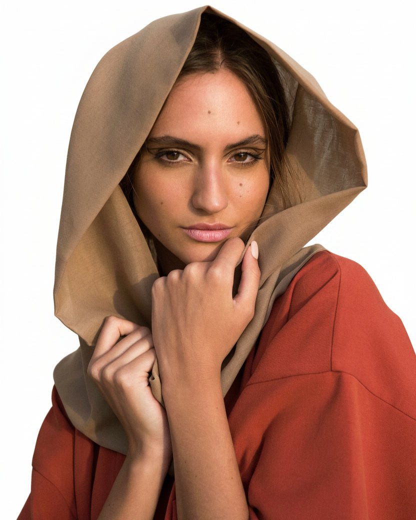 VOILE SNOOD DARK CUMIN - HAALINC. - MIRA Y MANO