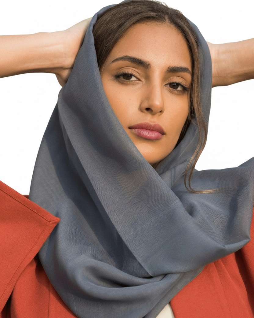 VOILE SNOOD NAVY GREY - HAALINC. - MIRA Y MANO
