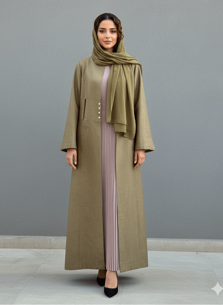 HON064 ABAYA SET - HOUSE OF N - MIRA Y MANO