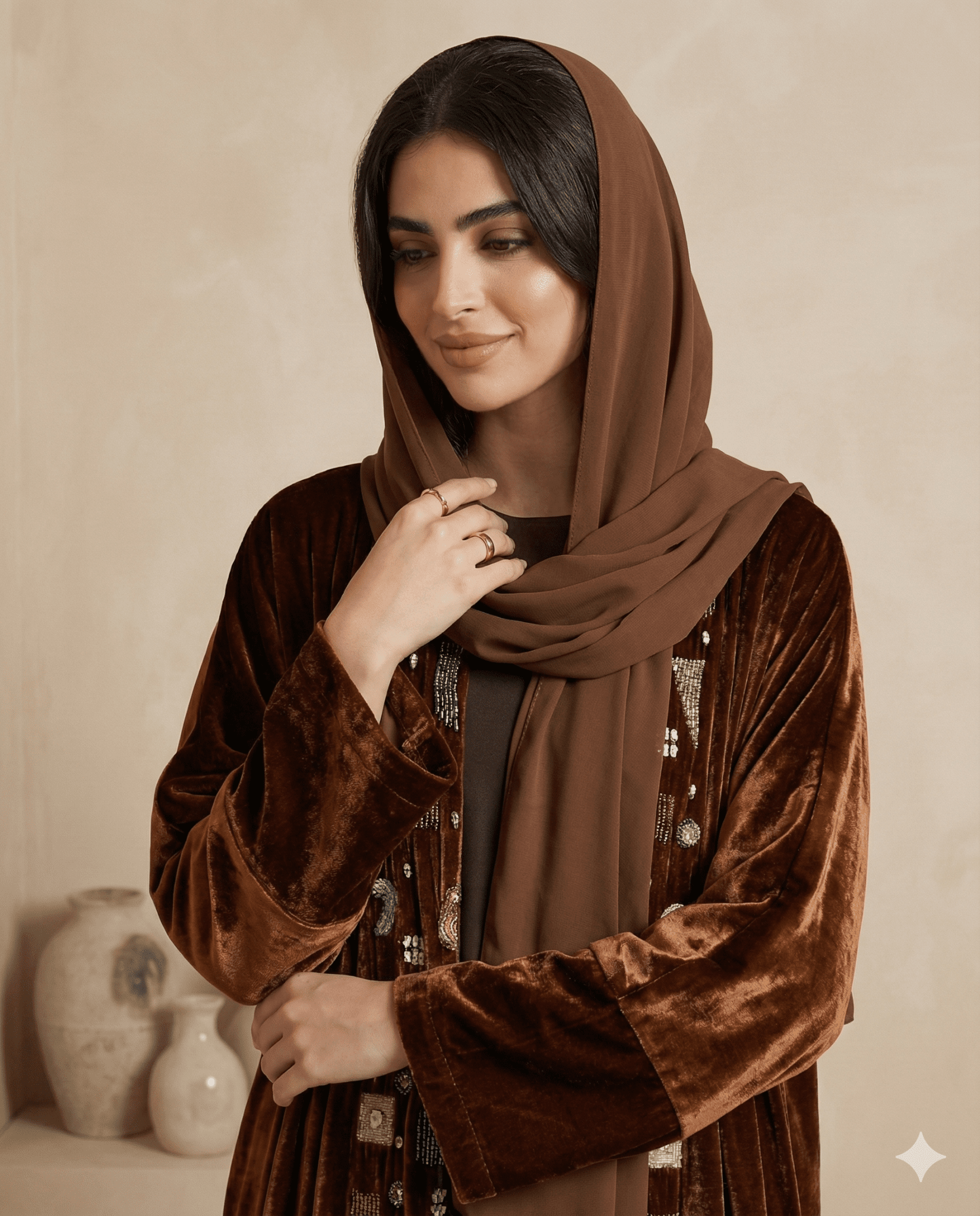 HON089 ABAYA - HOUSE OF N - MIRA Y MANO