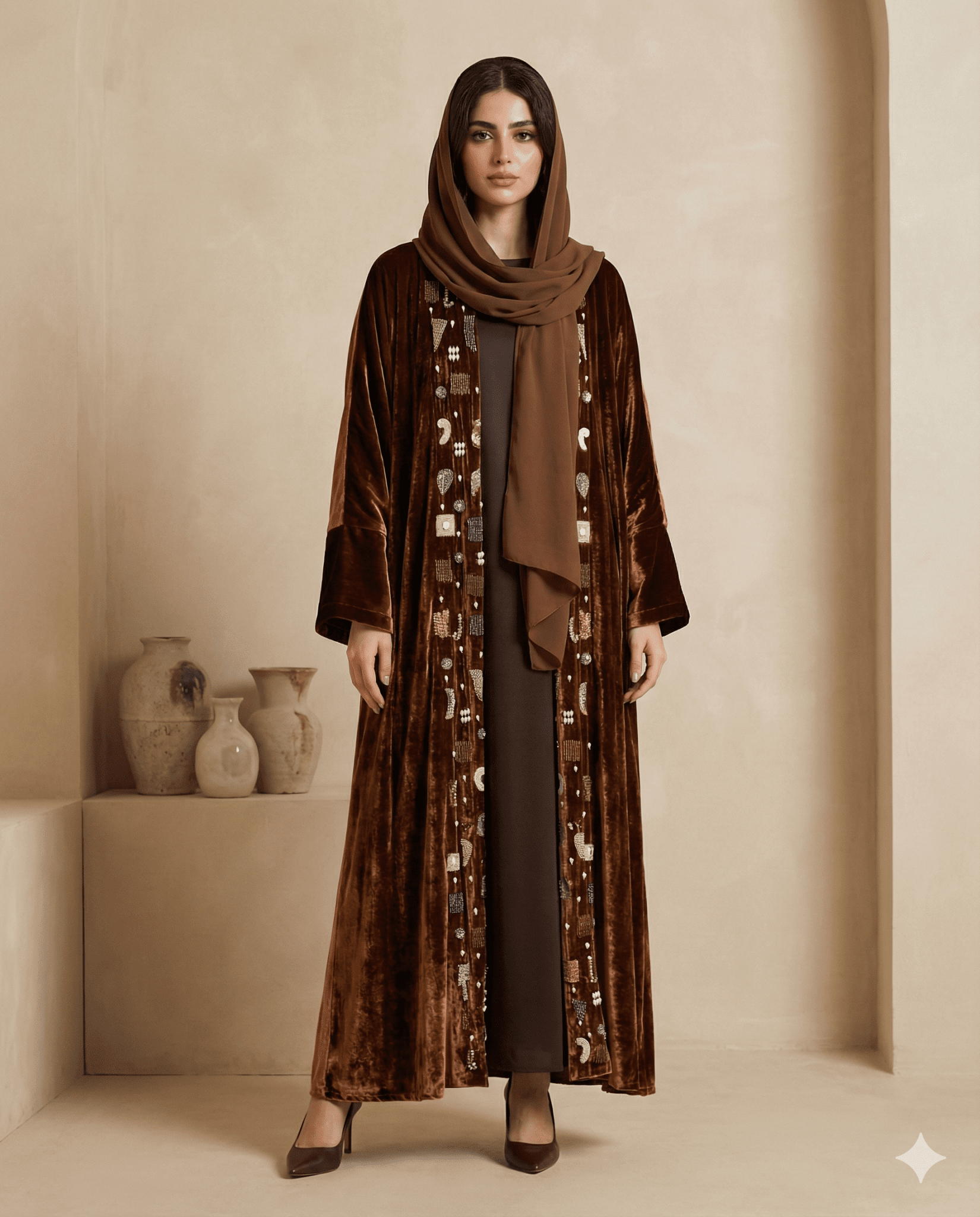 HON089 ABAYA - HOUSE OF N - MIRA Y MANO