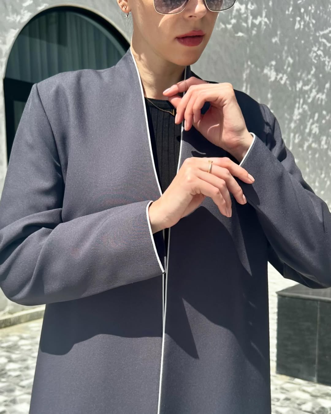 HON090 - GY ABAYA - HOUSE OF N - MIRA Y MANO