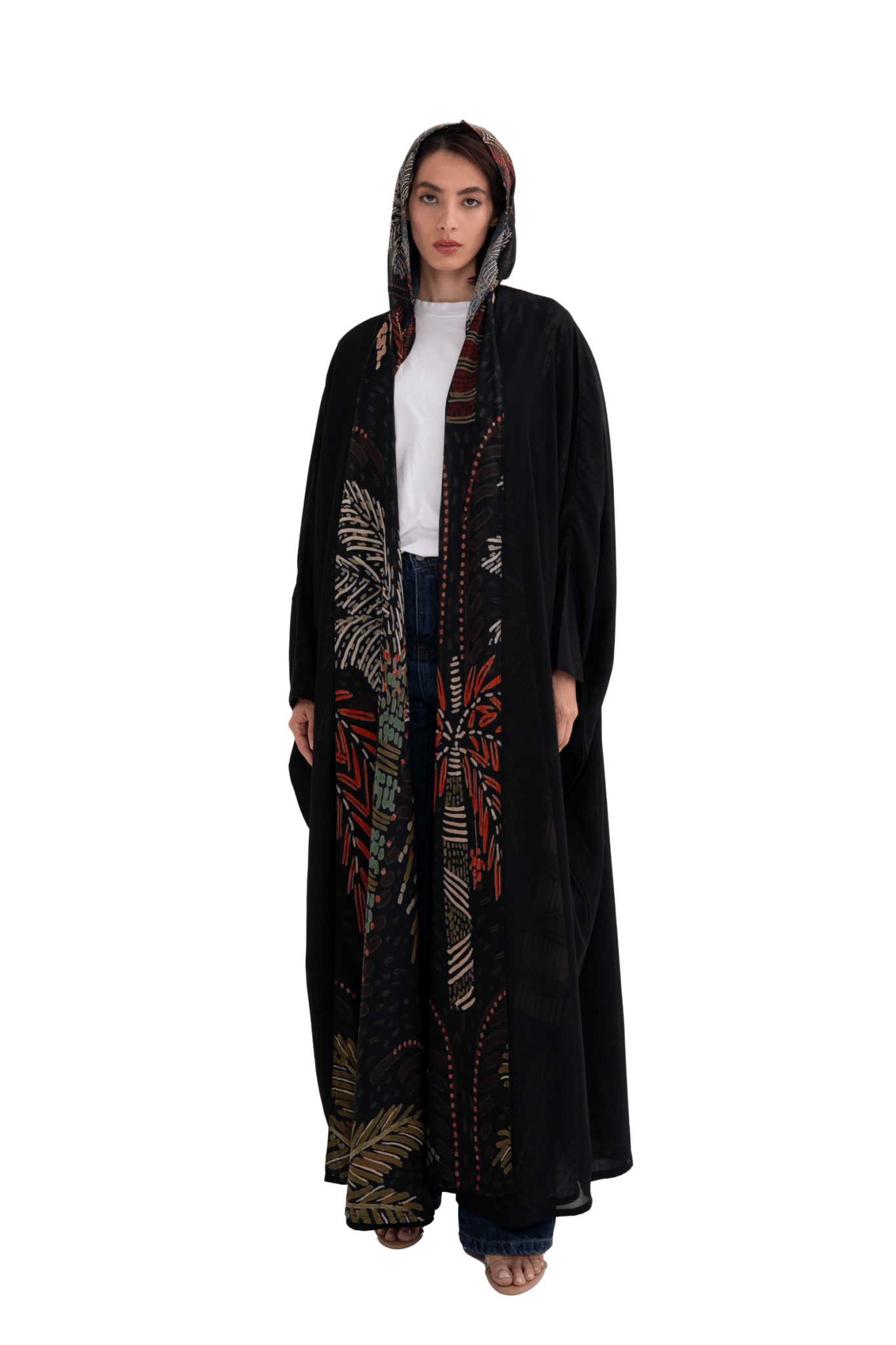 BLACK DOUBLE ABAYA - HOUSE OF SOLE - MIRA Y MANO