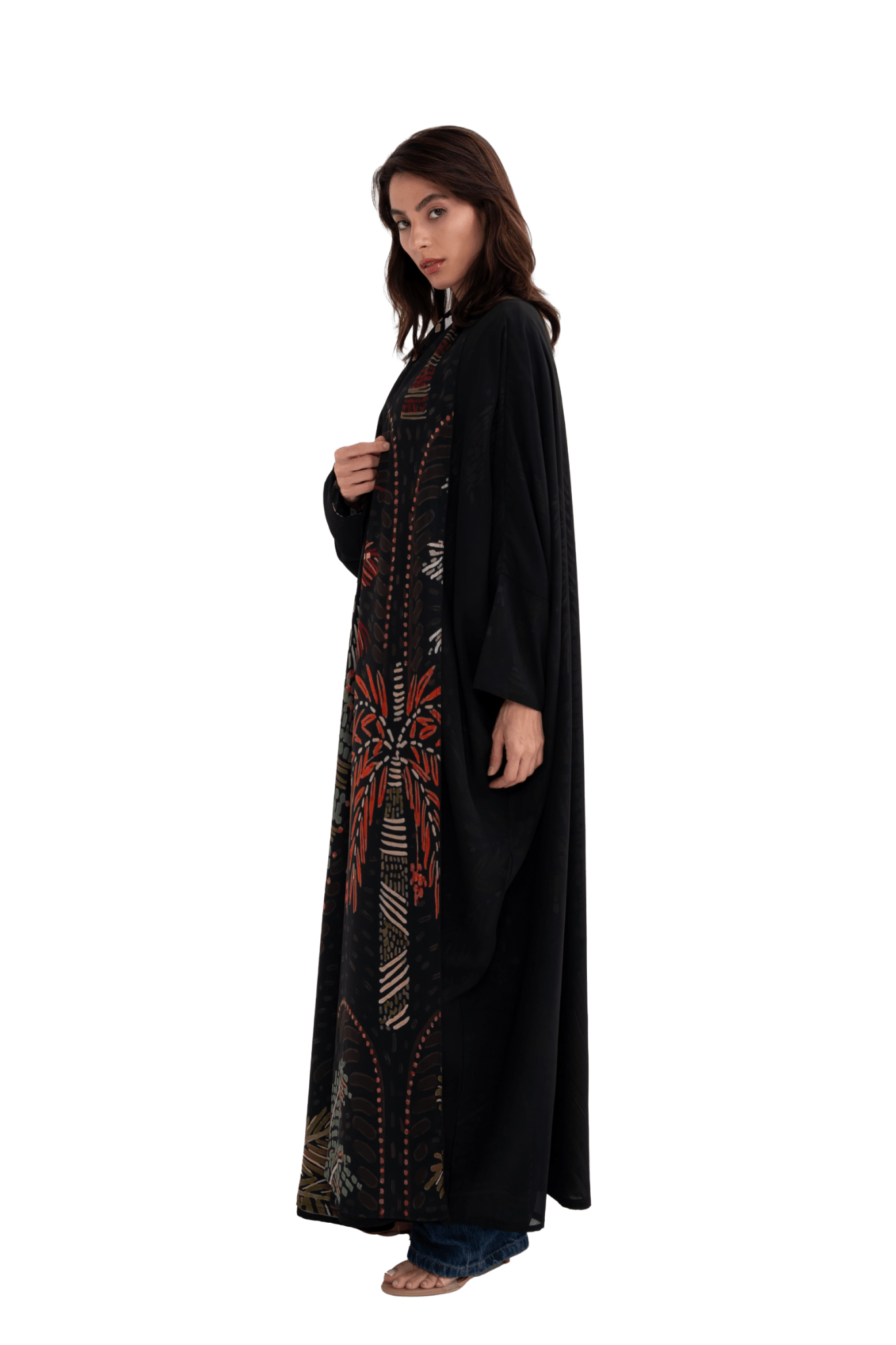 BLACK DOUBLE ABAYA - HOUSE OF SOLE - MIRA Y MANO