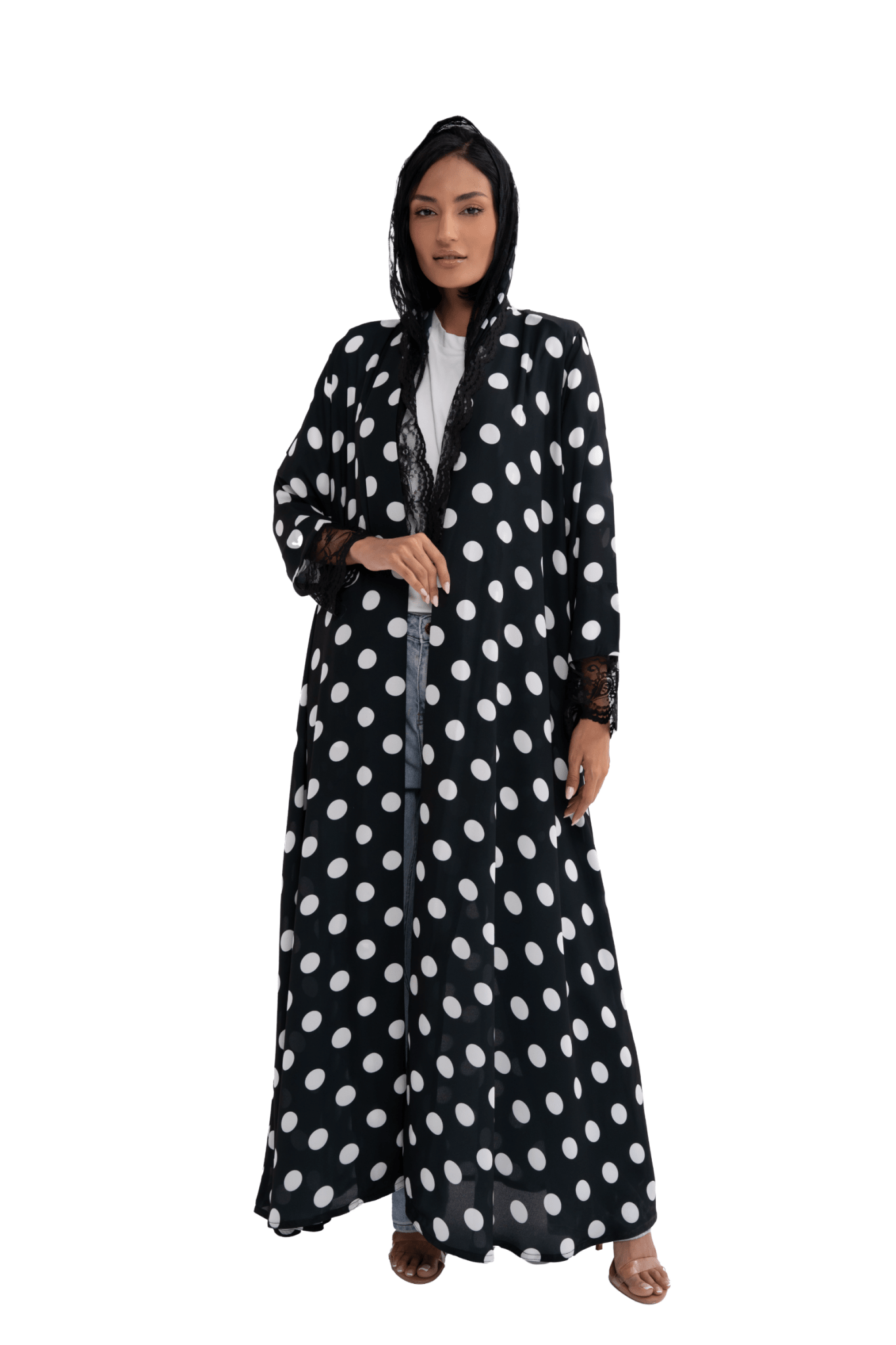 POLKA DOT ABAYA - HOUSE OF SOLE - MIRA Y MANO