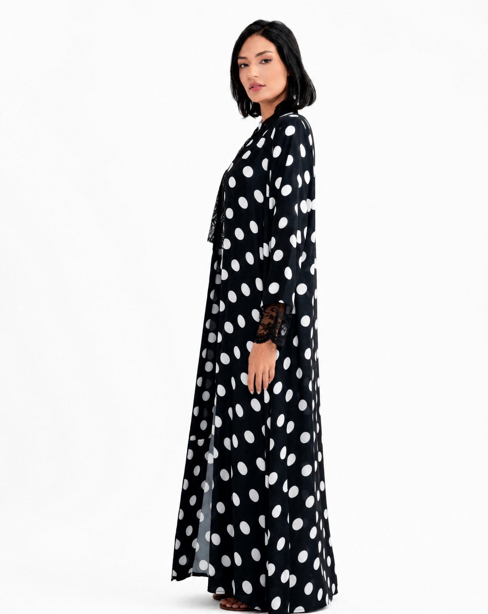 POLKA DOT ABAYA - HOUSE OF SOLE - MIRA Y MANO