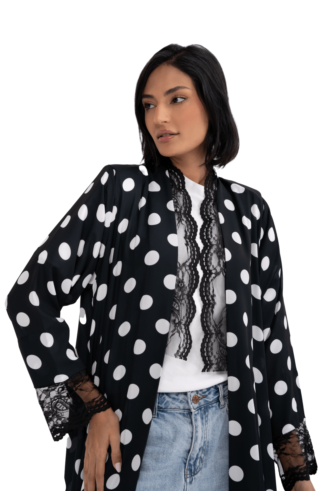 POLKA DOT ABAYA - HOUSE OF SOLE - MIRA Y MANO