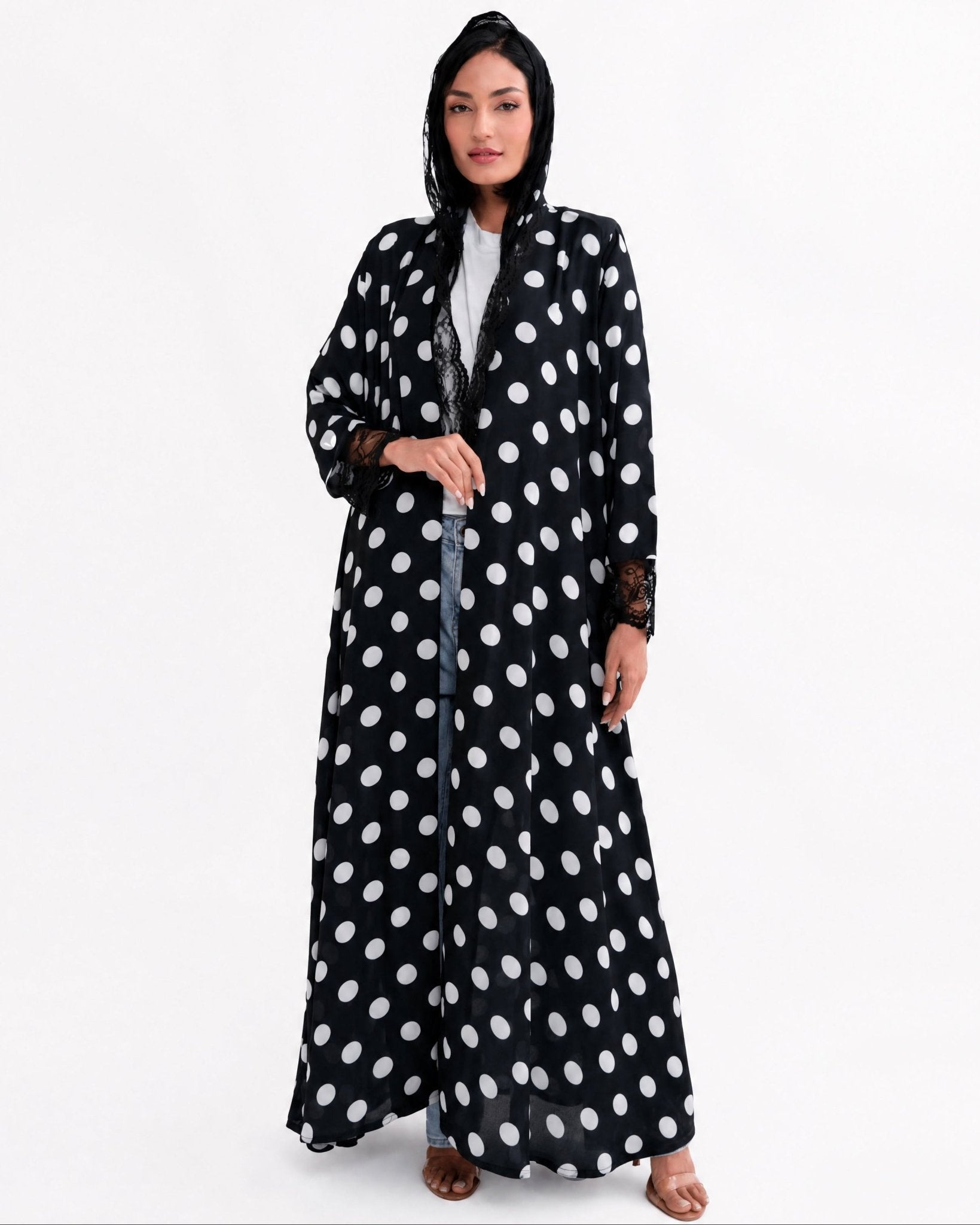 POLKA DOT ABAYA - HOUSE OF SOLE - MIRA Y MANO