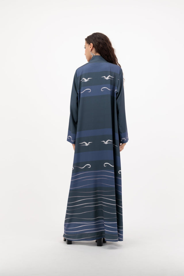 SEA IN BLUE ABAYA - ILLI - MIRA Y MANO