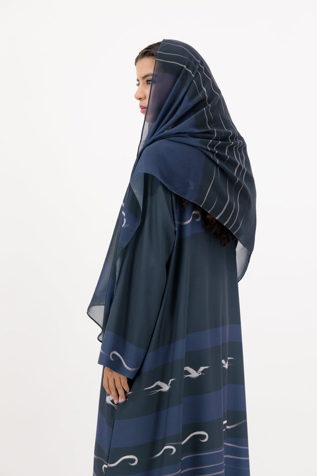 SEA IN BLUE ABAYA - ILLI - MIRA Y MANO