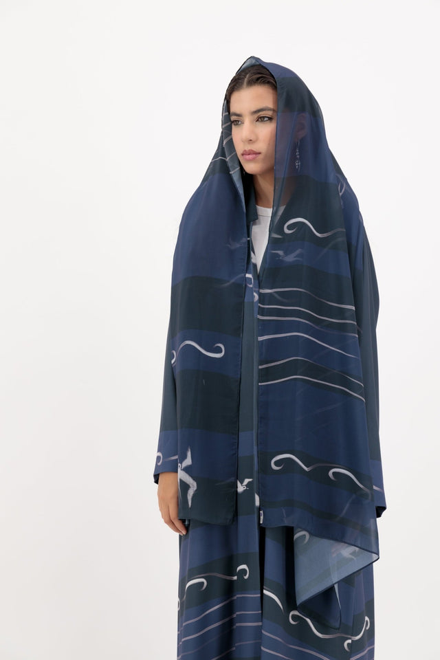 SEA IN BLUE ABAYA - ILLI - MIRA Y MANO