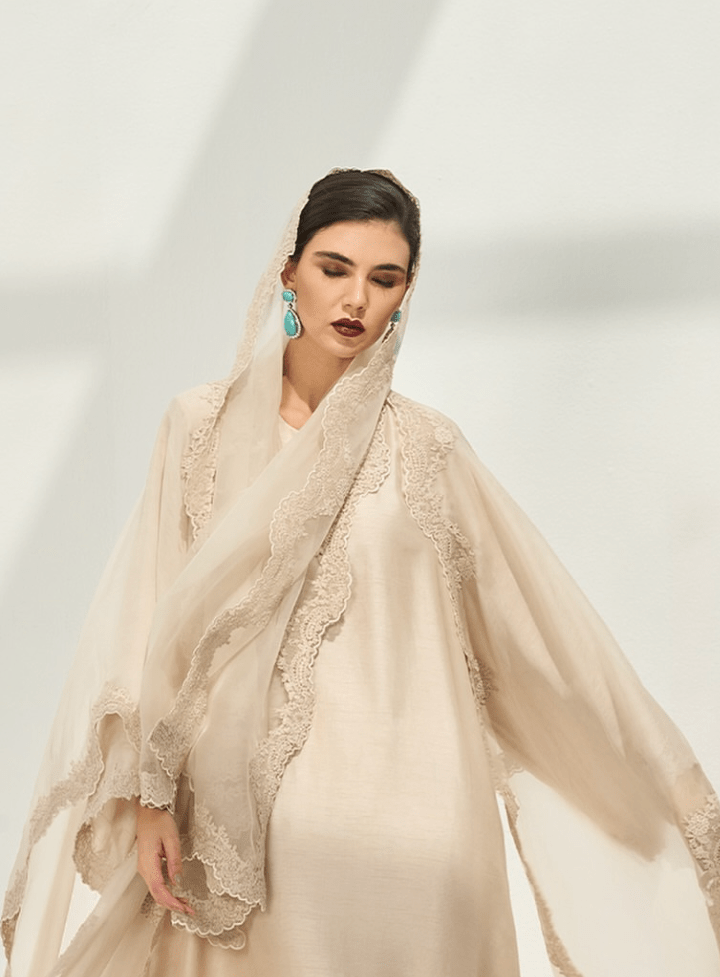 IZ01 VICTORIAN BEIGE KAFTAN SET - IZAKI - MIRA Y MANO