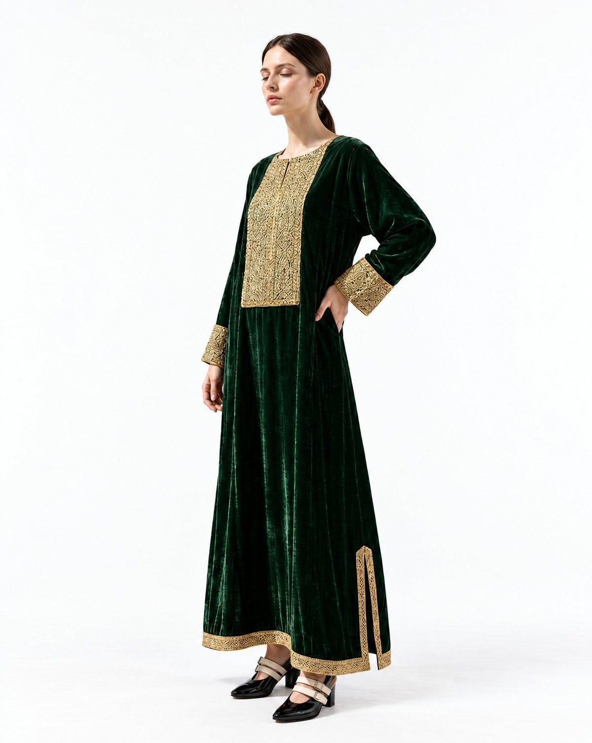 IZ415 GREEN JALABIAH - MIRA Y MANO