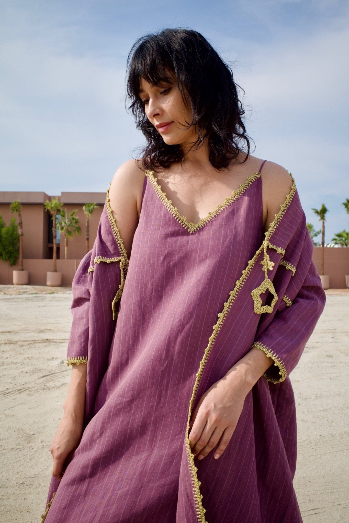 S144MARSTR ABAYA SET - JAMELOO - MIRA Y MANO