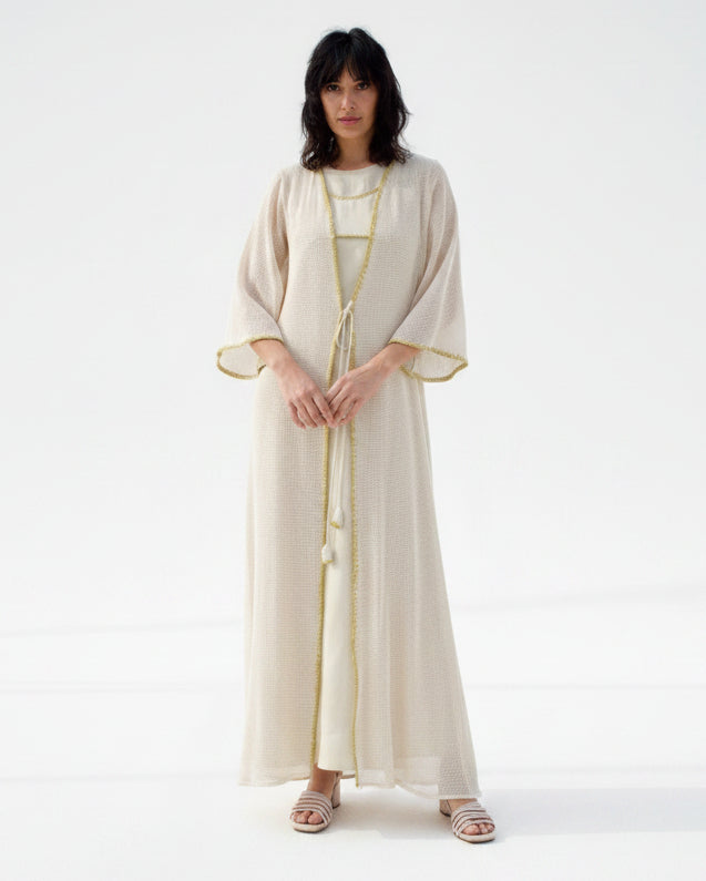 S151CHECK ABAYA SET - JAMELOO - MIRA Y MANO