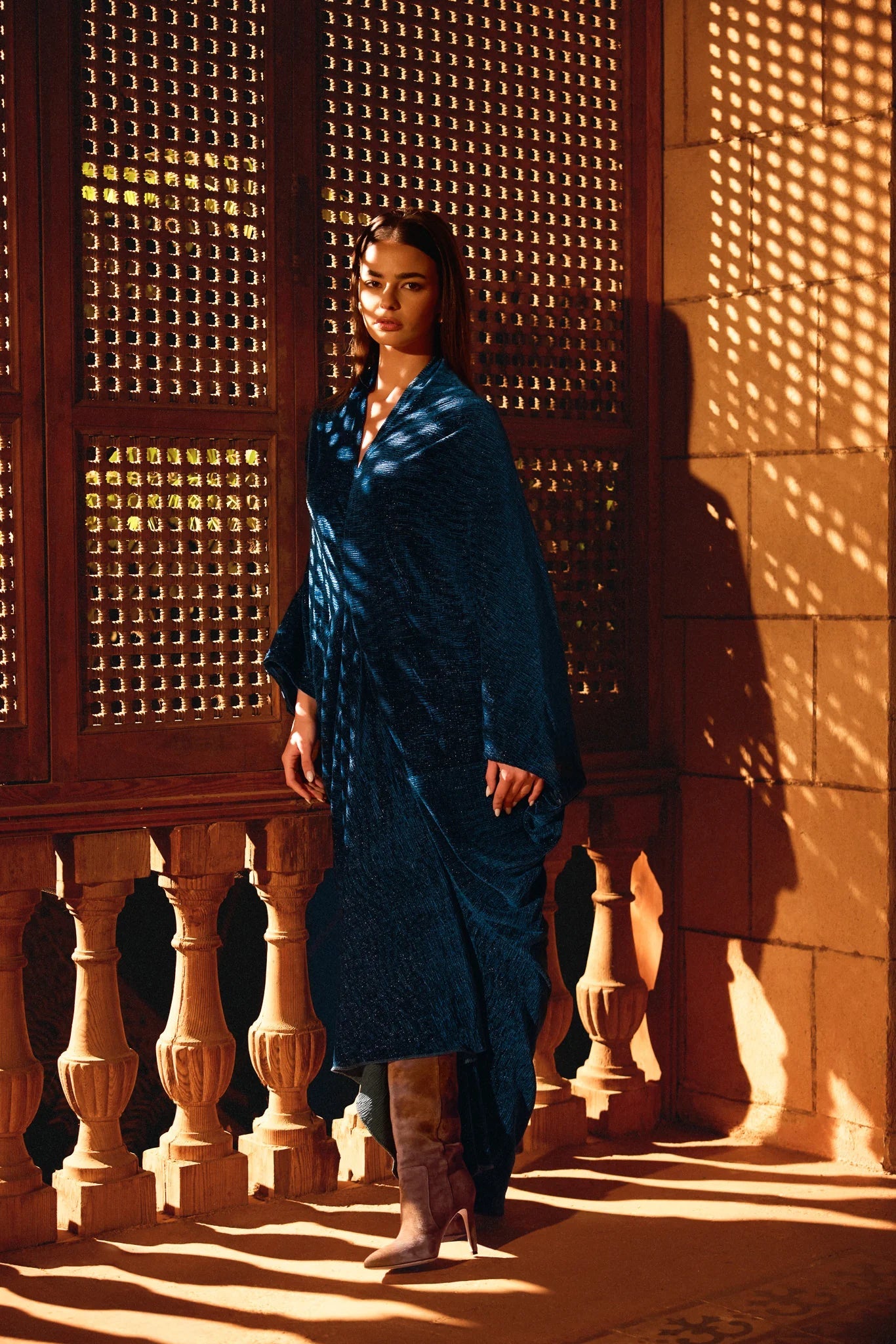 MUSE TEAL KAFTAN - KAI - MIRA Y MANO