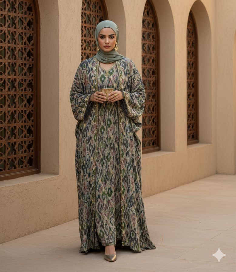 M0653 - OL KRT ABAYA SET - KERTA COLLECTION - MIRA Y MANO