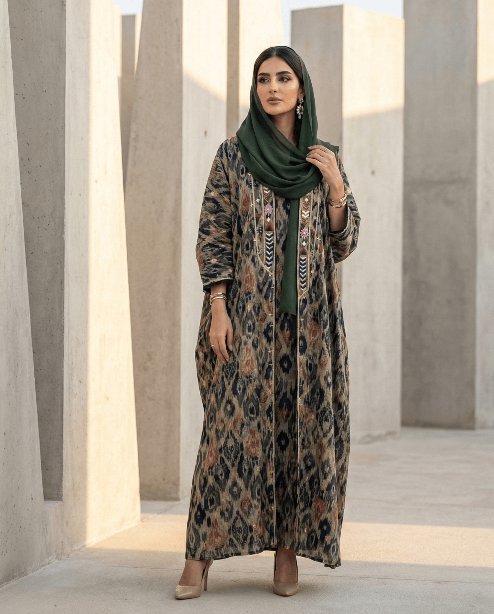 M0790 KRT ABAYA SET - KERTA COLLECTION - MIRA Y MANO
