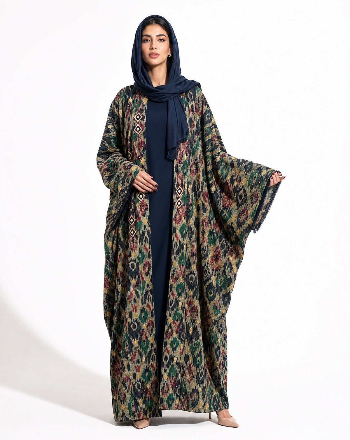 M0890 – عباية قطنية زرقاء – صورة المنتج 1