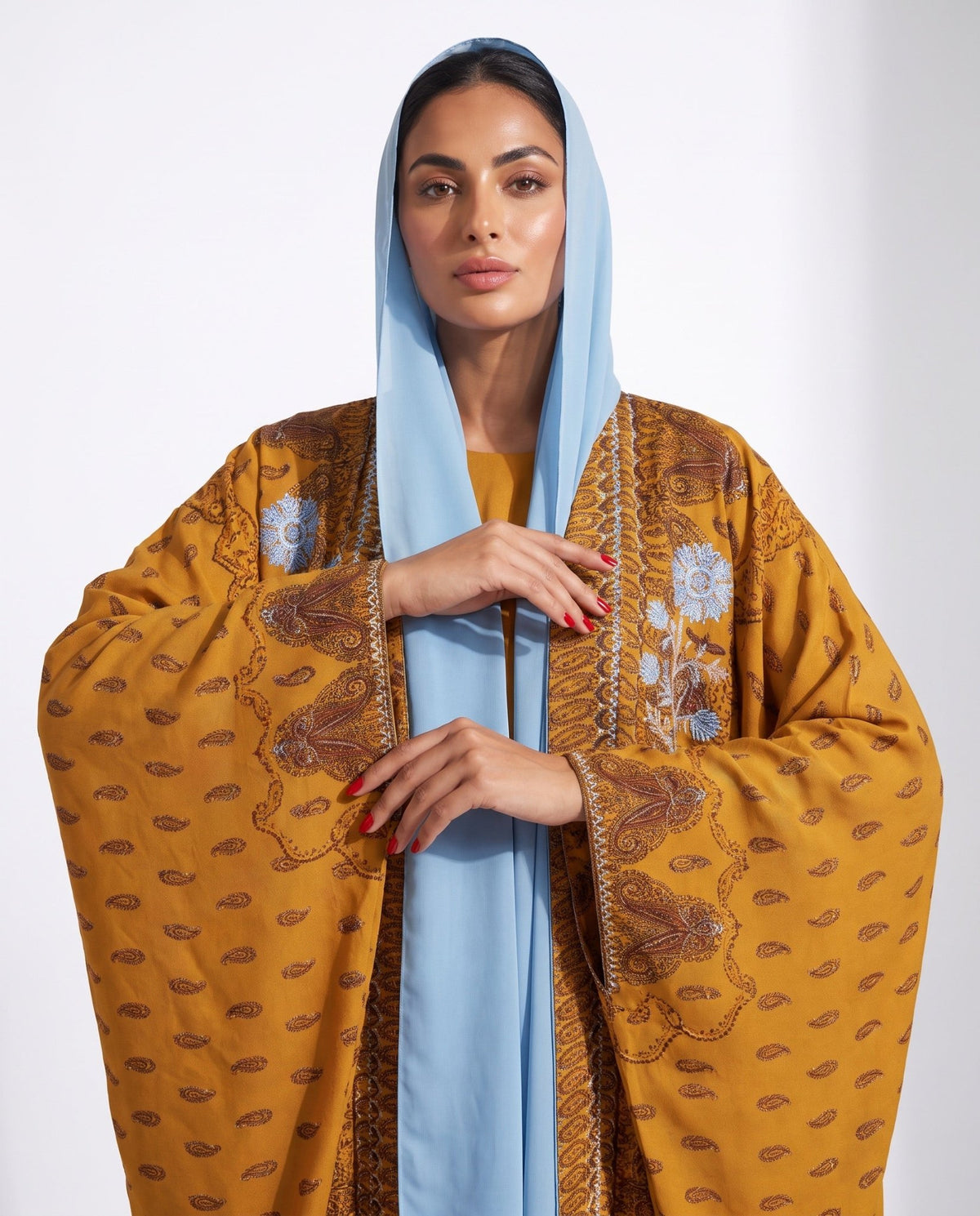 M0895 - Mustard Cotton Abaya - KERTA COLLECTION - MIRA Y MANO