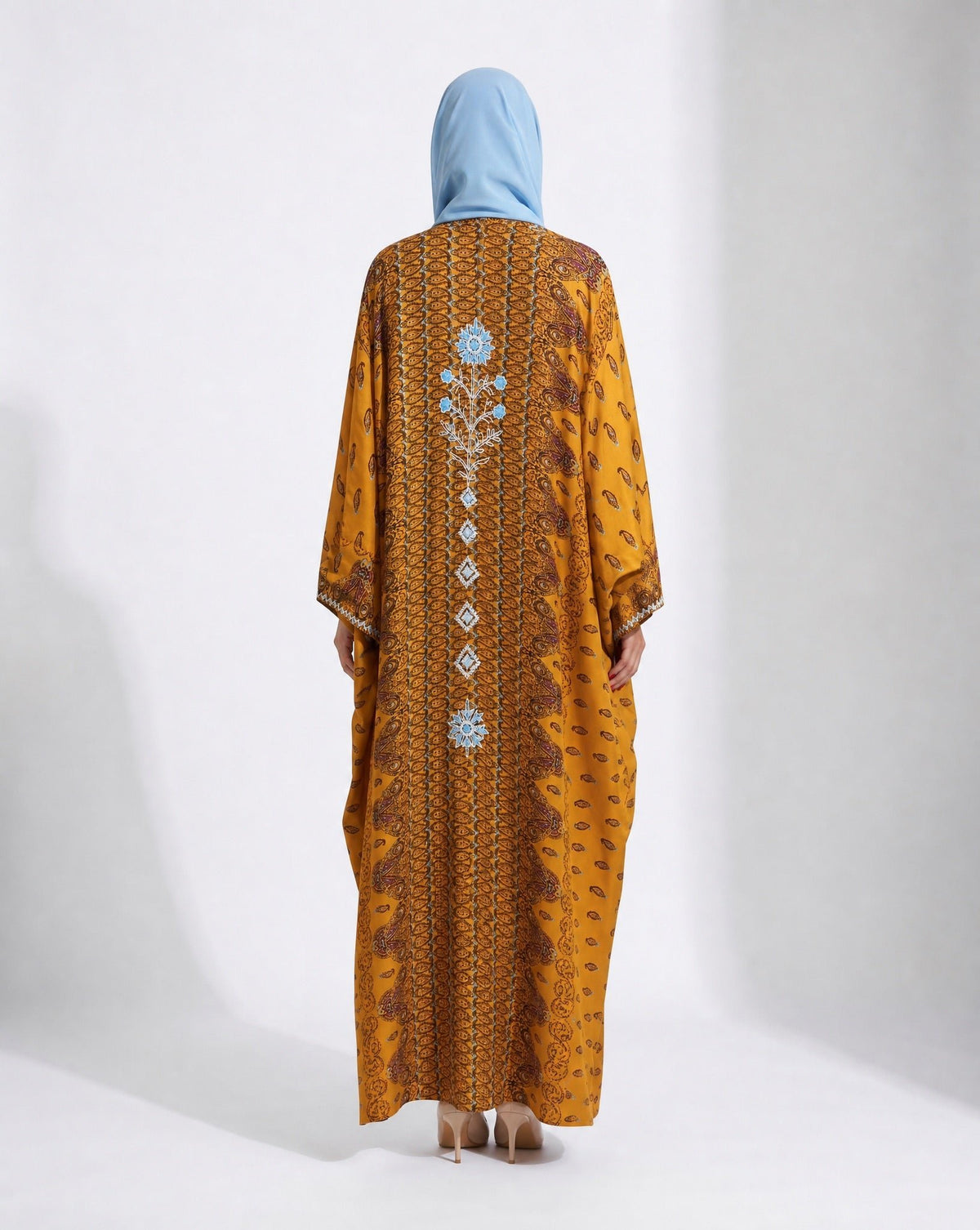 M0895 - Mustard Cotton Abaya - KERTA COLLECTION - MIRA Y MANO