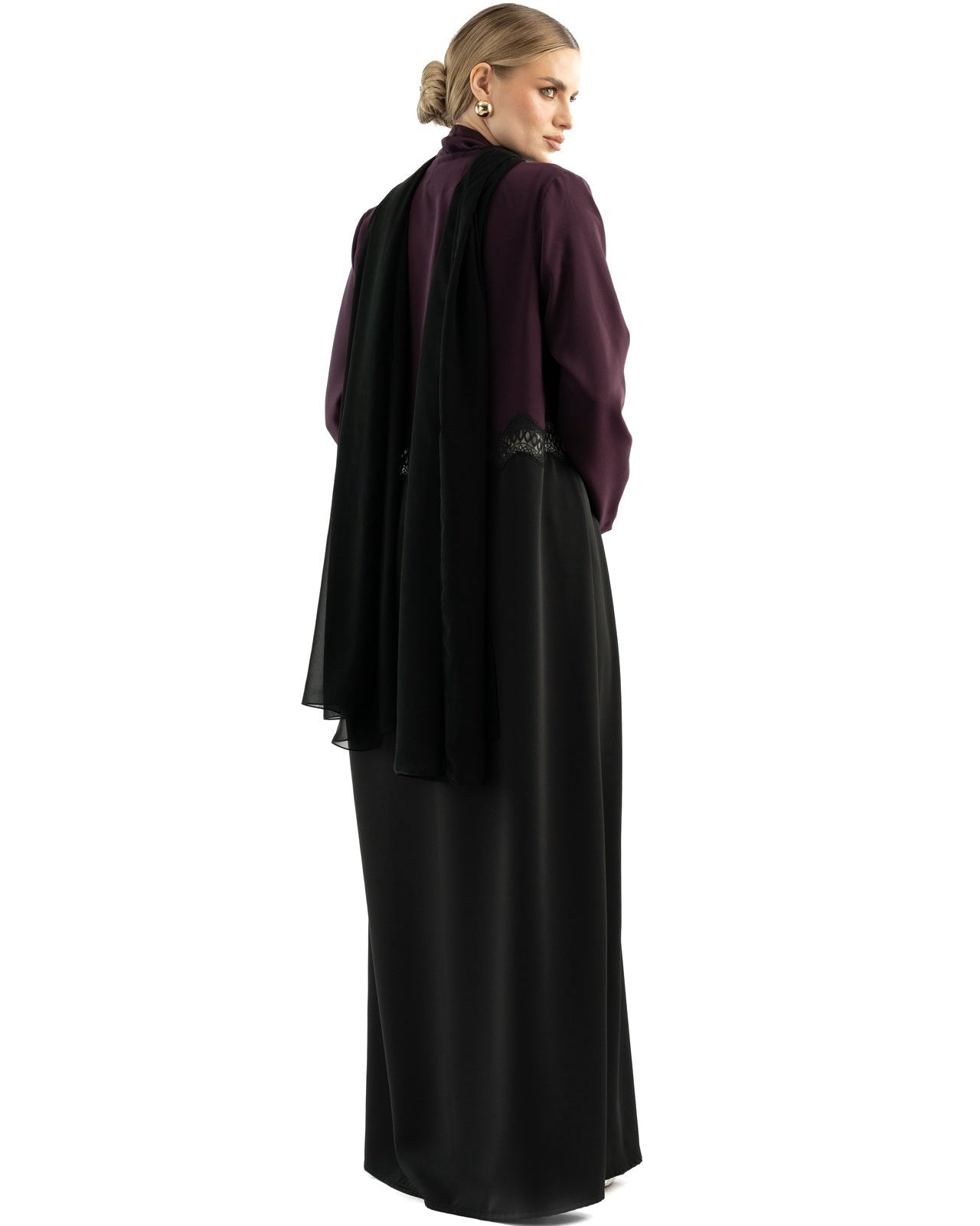 NADIA DARK PURPLE ABAYA - KHAM - MIRA Y MANO