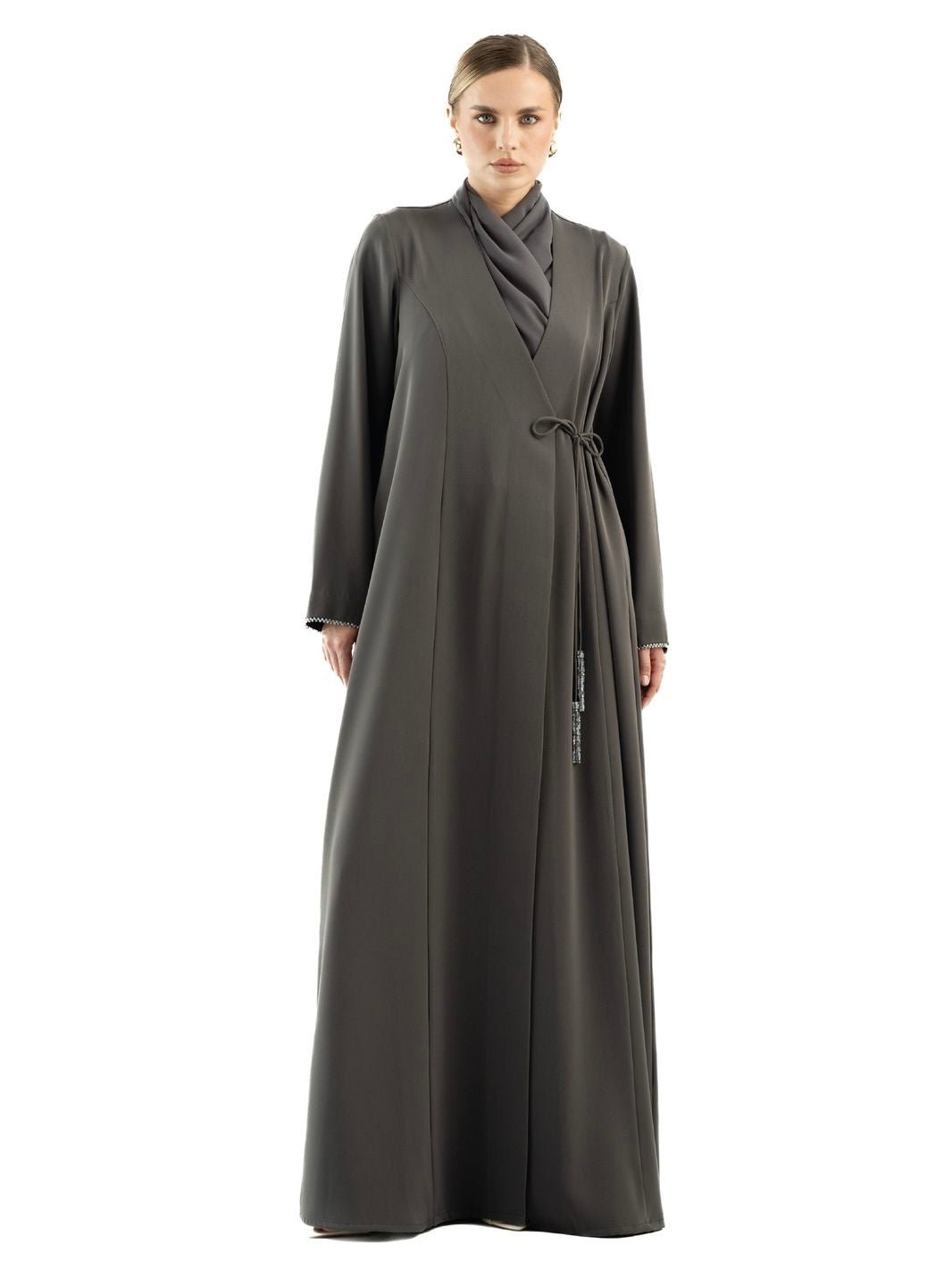 SOPHIA LIGHT GREY ABAYA - KHAM - MIRA Y MANO