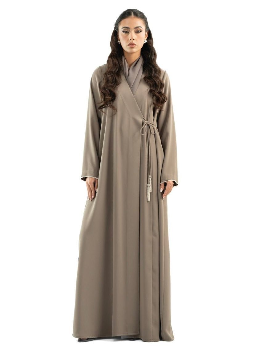 SOPHIA TAUPE ABAYA - KHAM - MIRA Y MANO