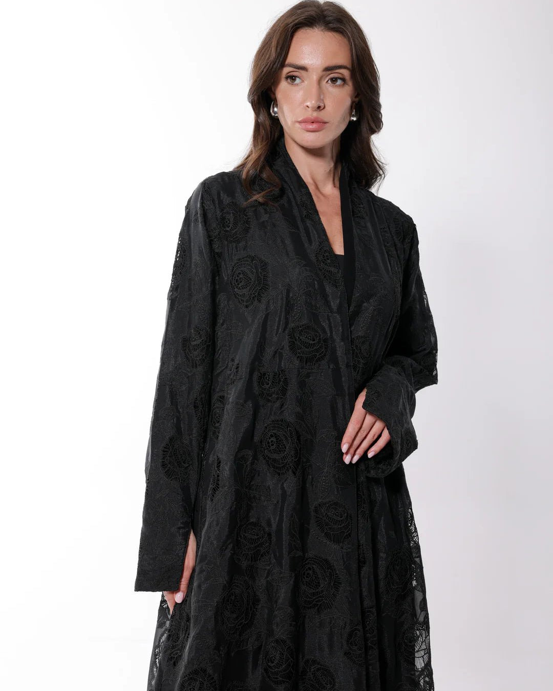 ORGANZA ROSE ABAYA - LA SOIIE - MIRA Y MANO