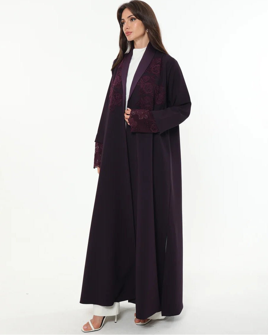 TIMELESS VIOLET ABAYA - LA SOIIE - MIRA Y MANO