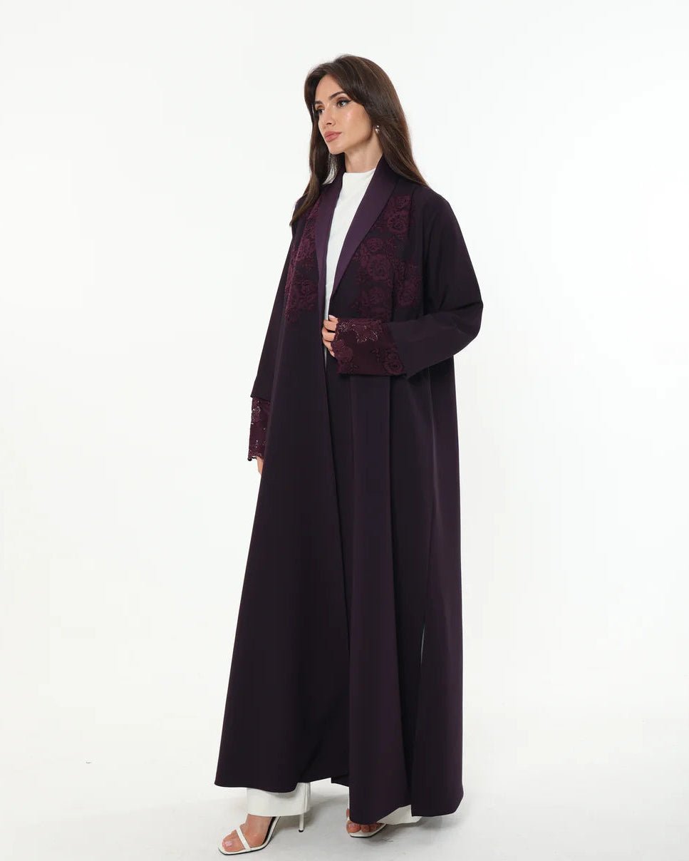 TIMELESS VIOLET ABAYA - LA SOIIE - MIRA Y MANO