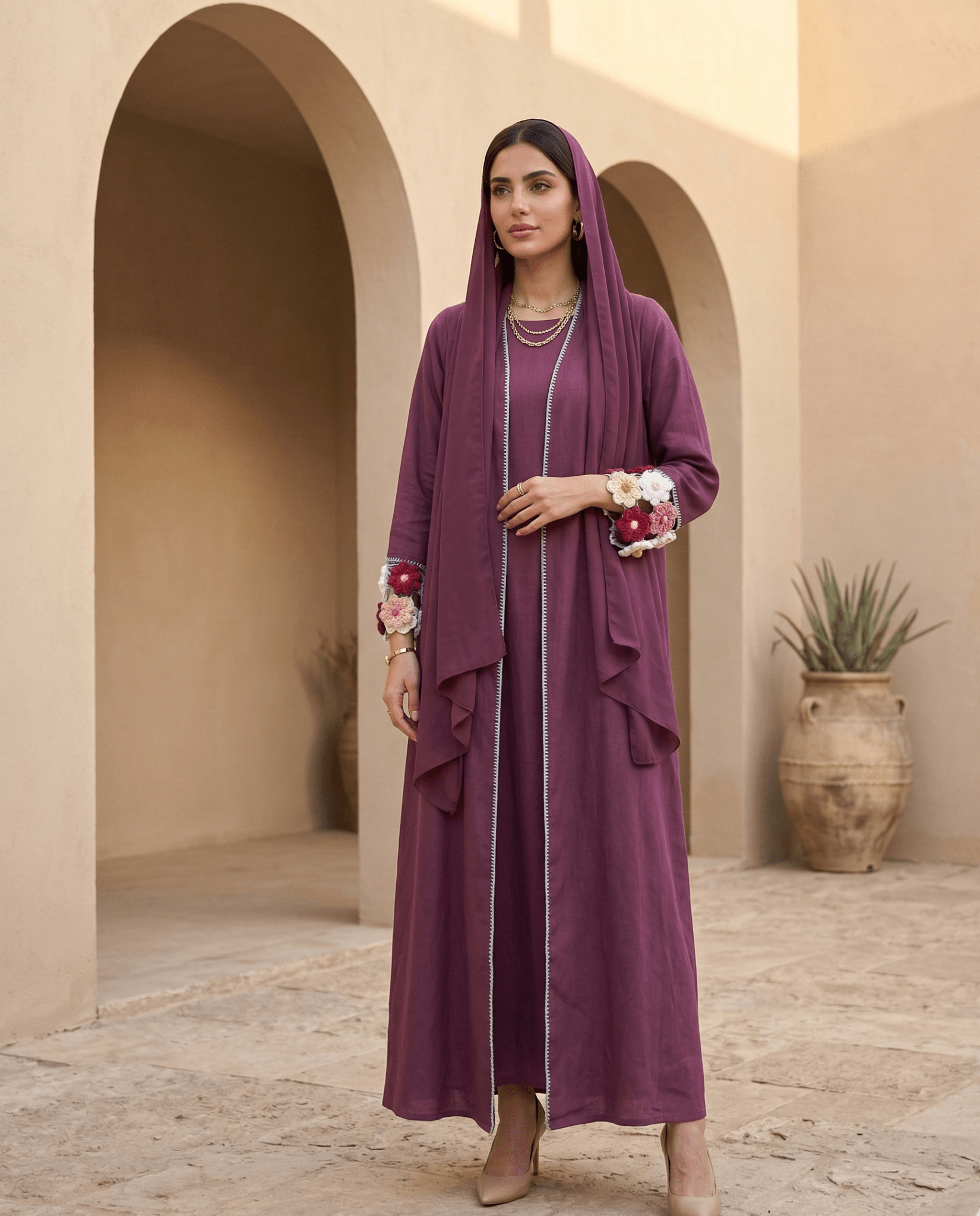 LA01146 - PU ABAYA - LAILA AL AWADHI - MIRA Y MANO