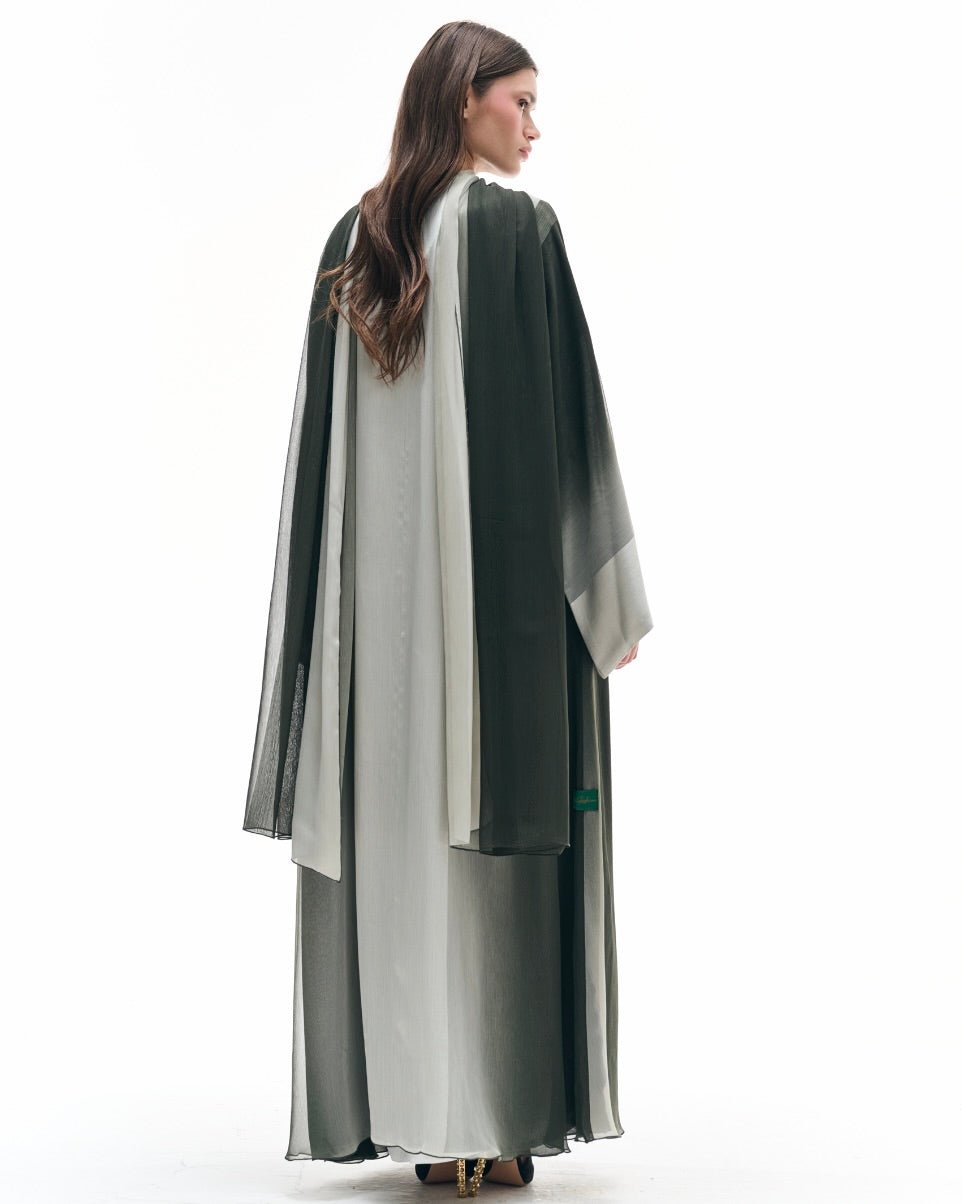 OLIVE GREEN ABAYA - LARA FASHION - MIRA Y MANO