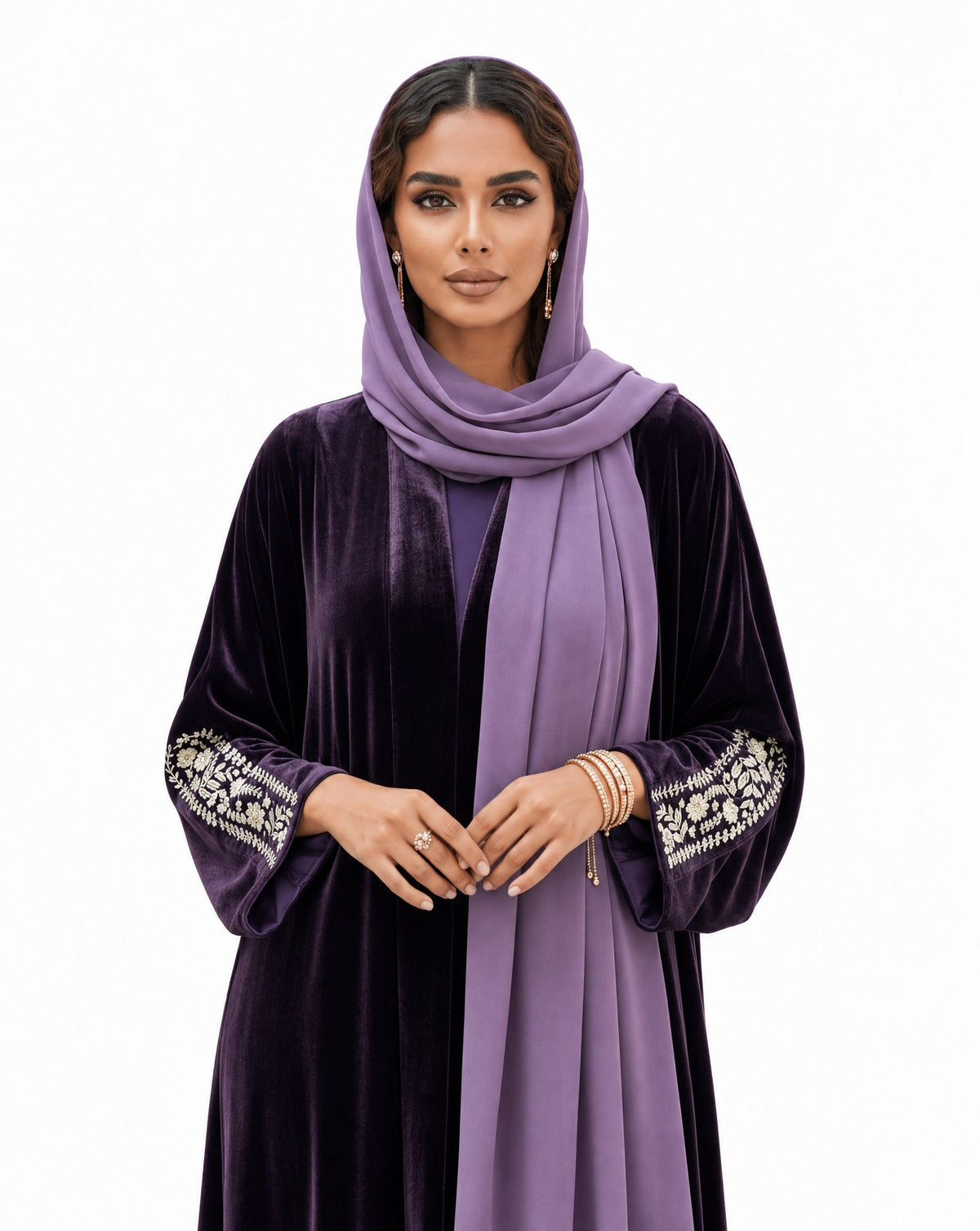 LOOK4-PR ABAYA VELVET - LAYERS-ALI - MIRA Y MANO