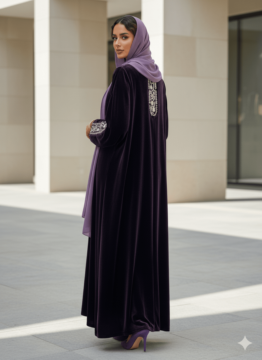 LOOK4 - PR ABAYA VELVET - LAYERS - ALI - MIRA Y MANO
