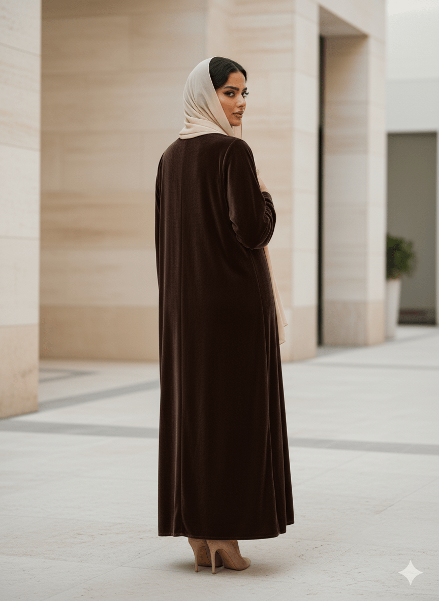 LOOK7 - BR ABAYA VELVET - LAYERS - ALI - MIRA Y MANO