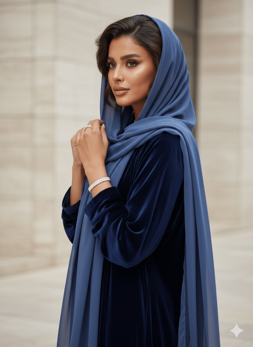 LOOK7 - NV ABAYA VELVET - LAYERS - ALI - MIRA Y MANO