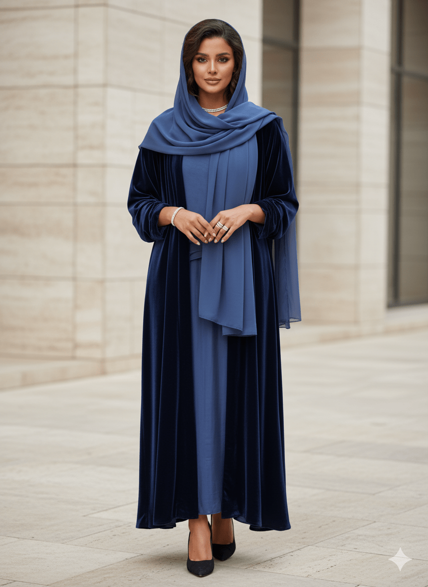 LOOK7 - NV ABAYA VELVET - LAYERS - ALI - MIRA Y MANO