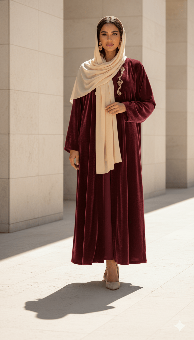 LOOK8 - RD ABAYA VELVET - LAYERS - ALI - MIRA Y MANO