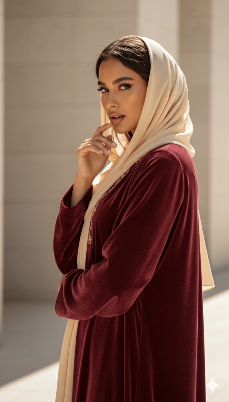 LOOK8 - RD ABAYA VELVET - LAYERS - ALI - MIRA Y MANO