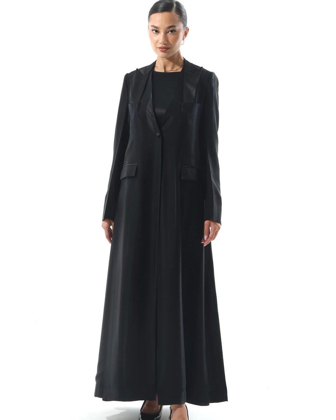 BLACK ITALIAN BLAZER ABAYA - LEGACY - MIRA Y MANO