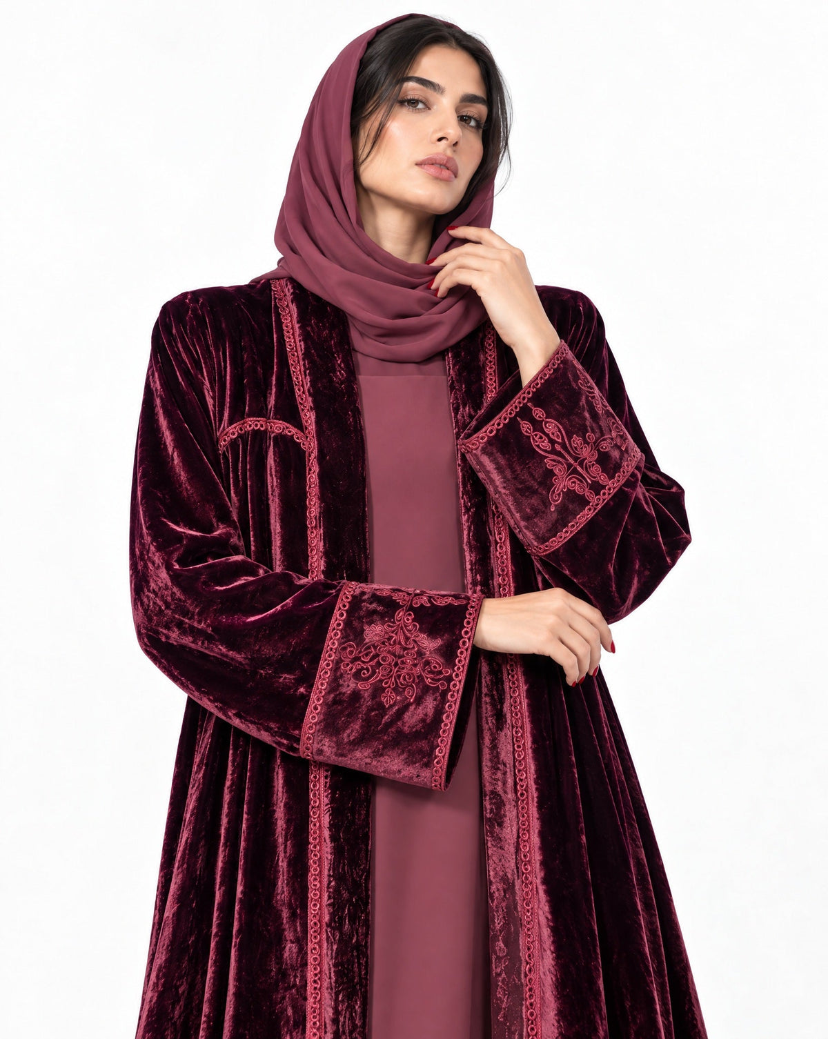 LS-25-02-1 ABAYA - LELAS ABAYAS - MIRA Y MANO