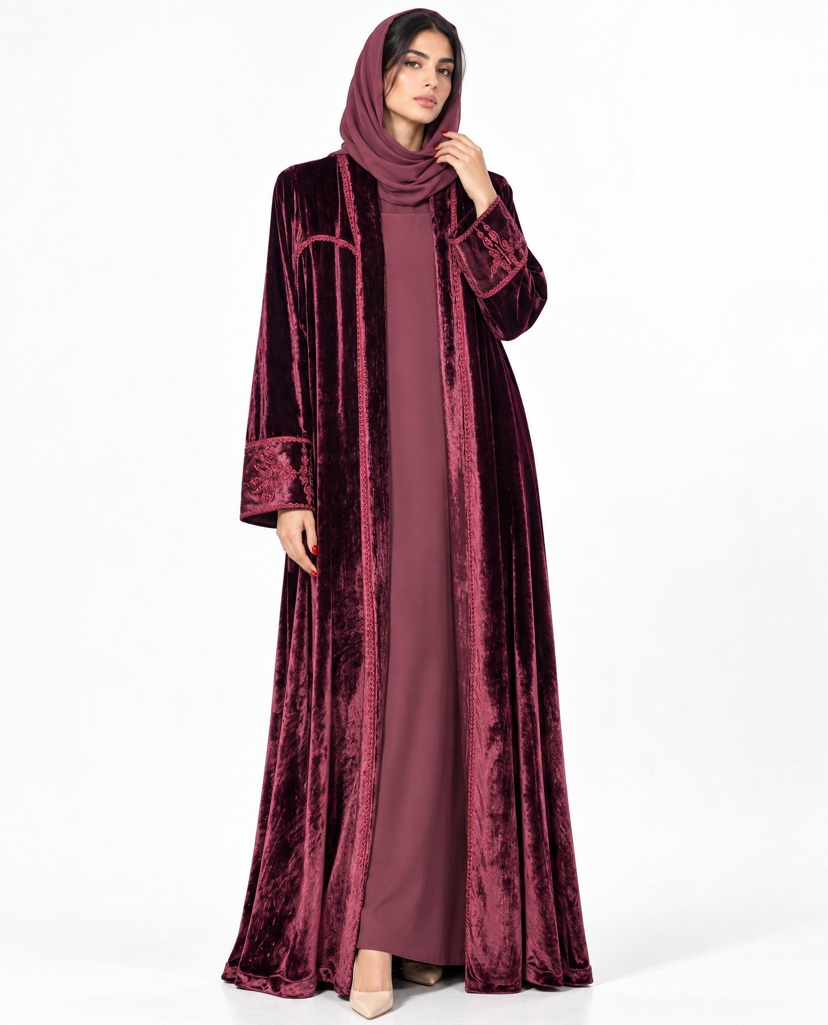 LS-25-02-1 ABAYA - LELAS ABAYAS - MIRA Y MANO